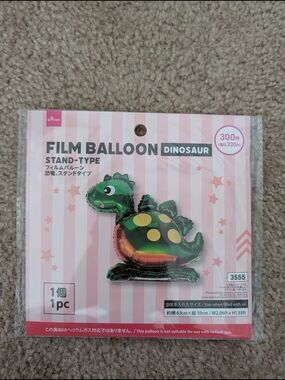 Daiso Film Balloon Packaging - Pink and White Label
